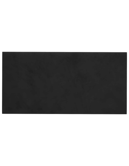 Testiera da Parete 12 pcs Nero 30 x 15 cm Velluto