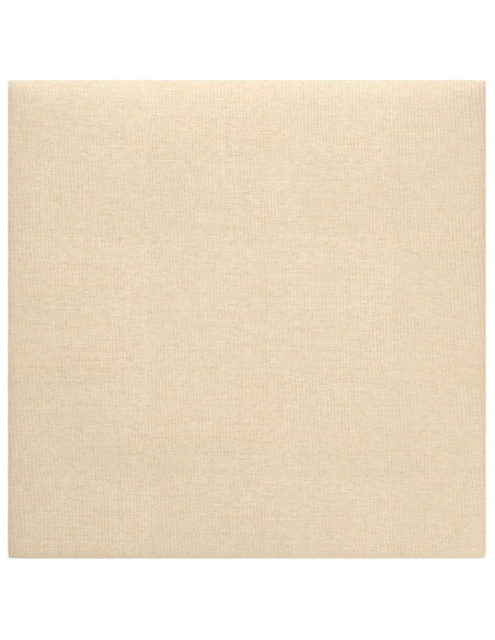 Testiera da Parete 12 pcs Crema 30 x 30 cm Tessuto