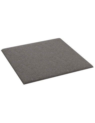 Testiera da Parete 12 pcs Grigio chiaro 30 x 30 cm Tessuto