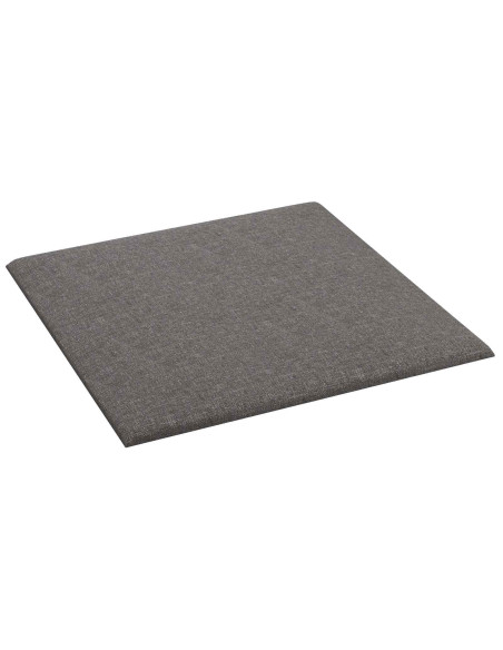 Testiera da Parete 12 pcs Grigio chiaro 30 x 30 cm Tessuto