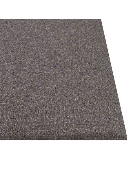 Testiera da Parete 12 pcs Grigio chiaro 30 x 30 cm Tessuto