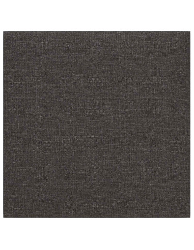 Testiera da Parete 12 pcs Grigio scuro 30 x 30 cm Tessuto