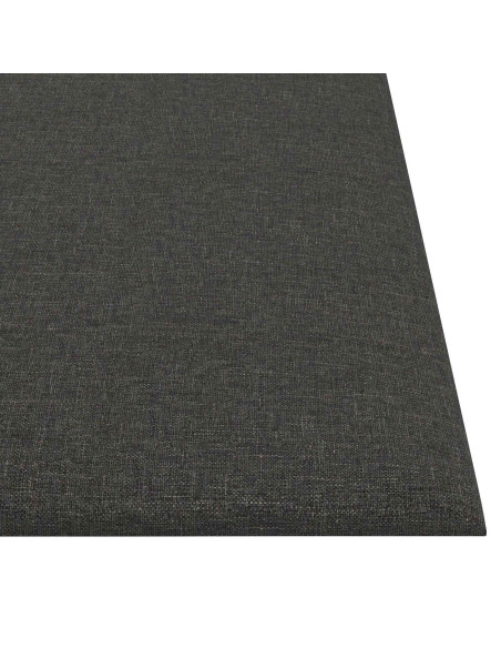 Testiera da Parete 12 pcs Grigio scuro 30 x 30 cm Tessuto