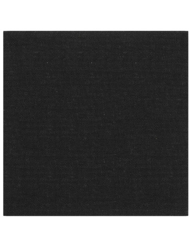 Testiera da Parete 12 pcs Nero 30 x 30 cm Tessuto
