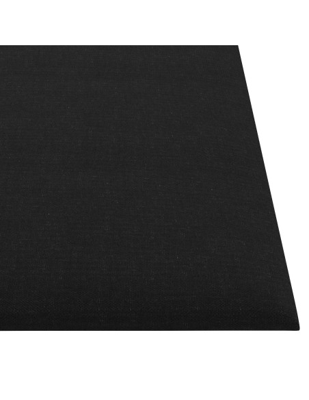 Testiera da Parete 12 pcs Nero 30 x 30 cm Tessuto