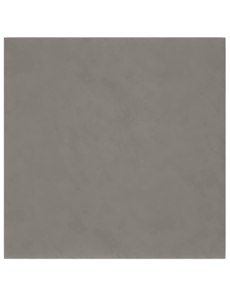 Testiera da Parete 12 pcs Grigio chiaro 30 x 30 cm Velluto