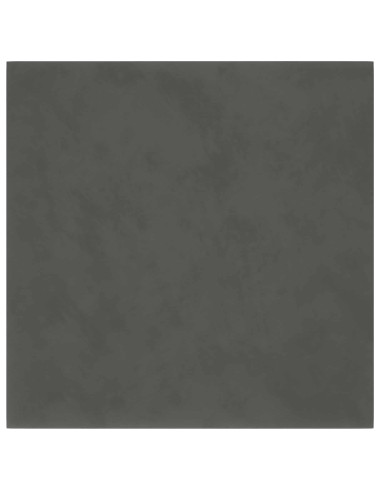 Testiera da Parete 12 pcs Grigio scuro 30 x 30 cm Velluto