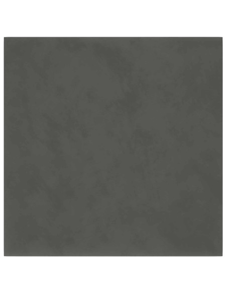 Testiera da Parete 12 pcs Grigio scuro 30 x 30 cm Velluto
