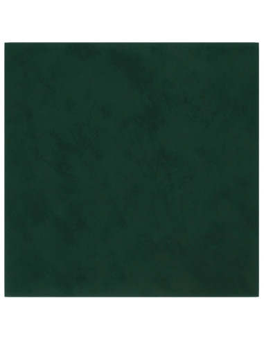 Testiera da Parete 12 pcs Verde Scuro 30 x 30 cm Velluto