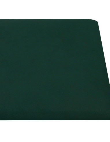 Testiera da Parete 12 pcs Verde Scuro 30 x 30 cm Velluto