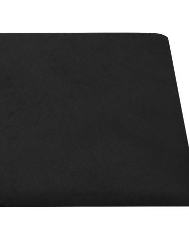 Testiera da Parete 12 pcs Nero 30 x 30 cm Velluto