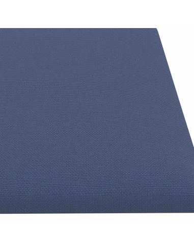 Testiera da Parete 12 pcs Blu 60 x 15 cm Tessuto