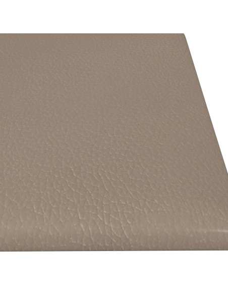 Testiera da Parete 12 pcs Cappuccino 60 x 15 cm Tessuto