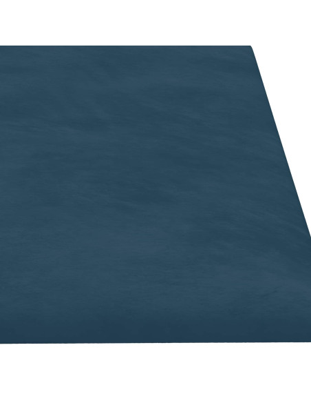 Testiera da Parete 12 pcs Blu 60 x 15 cm Velluto