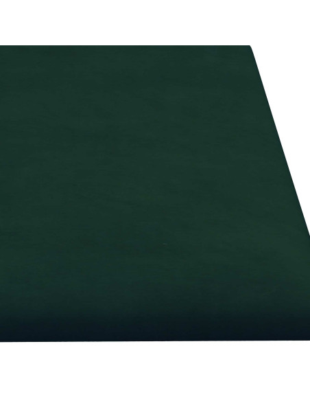 Testiera da Parete 12 pcs Verde Scuro 60 x 15 cm Velluto