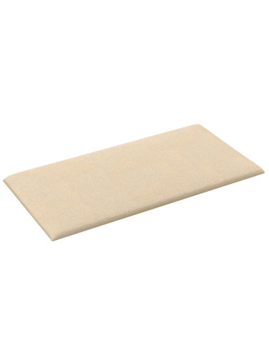 Testiera da Parete 12 pcs Crema 60 x 30 cm Tessuto