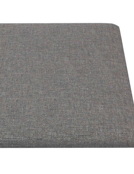 Testiera da Parete 12 pcs Grigio chiaro 60 x 30 cm Tessuto