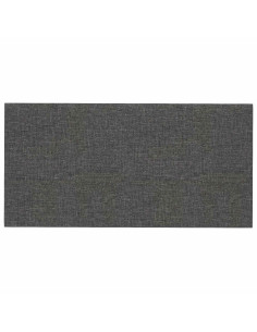 Testiera da Parete 12 pcs Grigio scuro 60 x 30 cm Tessuto 2