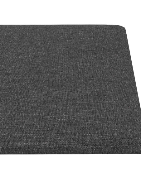 Testiera da Parete 12 pcs Grigio scuro 60 x 30 cm Tessuto