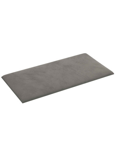 Testiera da Parete 12 pcs Grigio chiaro 60 x 30 cm Velluto