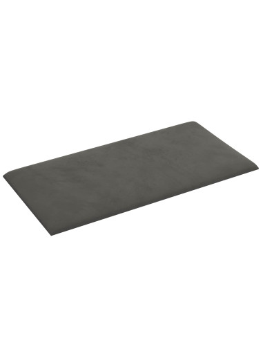 Testiera da Parete 12 pcs Grigio scuro 60 x 30 cm Velluto
