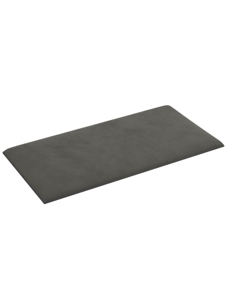 Testiera da Parete 12 pcs Grigio scuro 60 x 30 cm Velluto