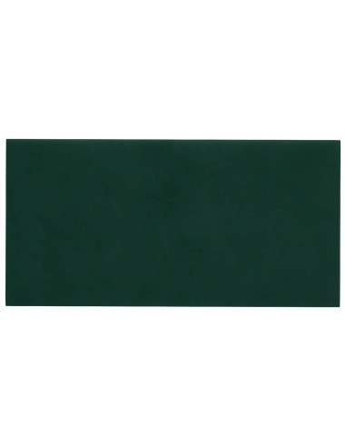 Testiera da Parete 12 pcs Verde Scuro 60 x 30 cm Velluto