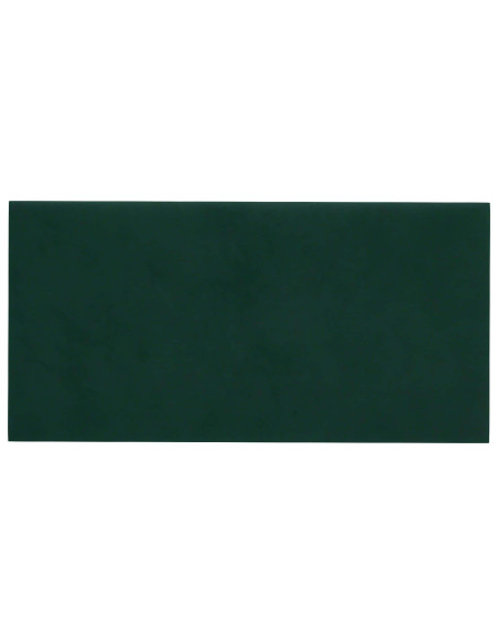 Testiera da Parete 12 pcs Verde Scuro 60 x 30 cm Velluto