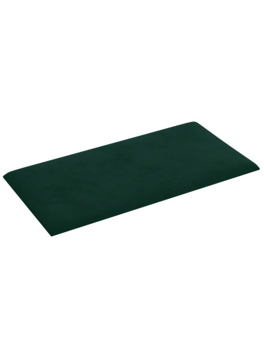 Testiera da Parete 12 pcs Verde Scuro 60 x 30 cm Velluto