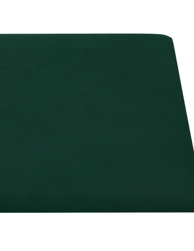 Testiera da Parete 12 pcs Verde Scuro 60 x 30 cm Velluto