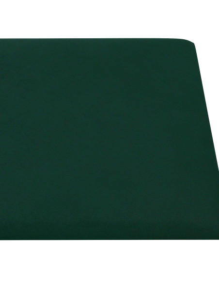 Testiera da Parete 12 pcs Verde Scuro 60 x 30 cm Velluto