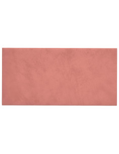 Testiera da Parete 12 pcs Rosa 60 x 30 cm Velluto 2