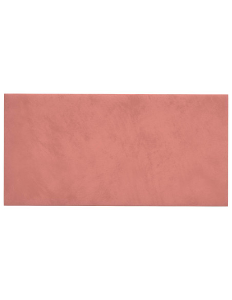 Testiera da Parete 12 pcs Rosa 60 x 30 cm Velluto