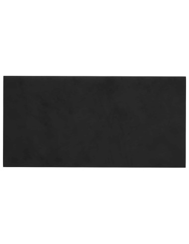 Testiera da Parete 12 pcs Nero 60 x 30 cm Velluto
