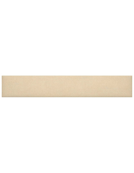 Testiera da Parete 12 pcs Crema 90 x 15 cm Tessuto