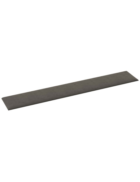 Testiera da Parete 12 pcs Grigio scuro 90 x 15 cm Velluto