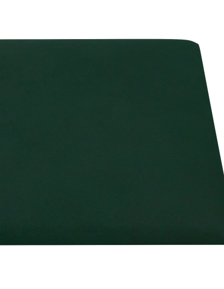 Testiera da Parete 12 pcs Verde Scuro 90 x 15 cm Velluto