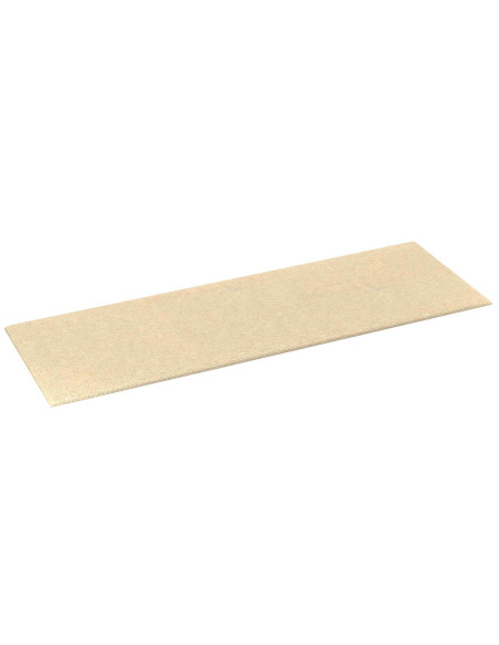 Testiera da Parete 12 pz 90 x 30 cm Crema Tessuto