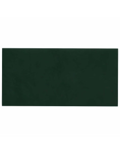 Testiera da Parete 12 pcs Verde Scuro 30 x 15 cm Velluto 2