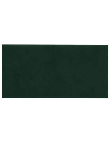 Testiera da Parete 12 pcs Verde Scuro 30 x 15 cm Velluto
