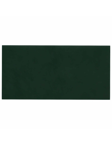 Testiera da Parete 12 pcs Verde Scuro 30 x 15 cm Velluto