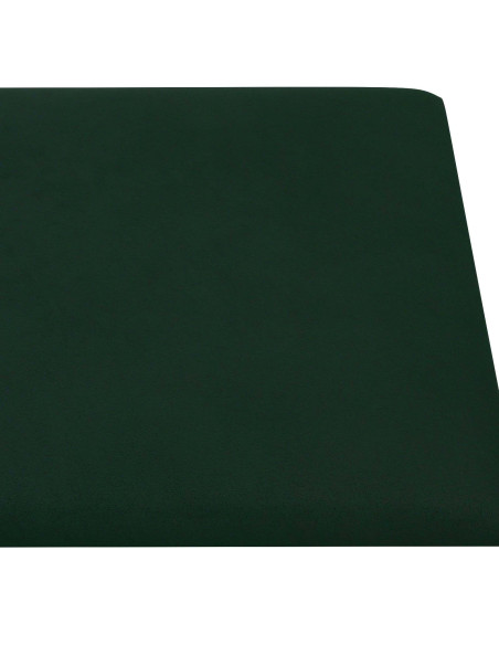 Testiera da Parete 12 pcs Verde Scuro 30 x 15 cm Velluto