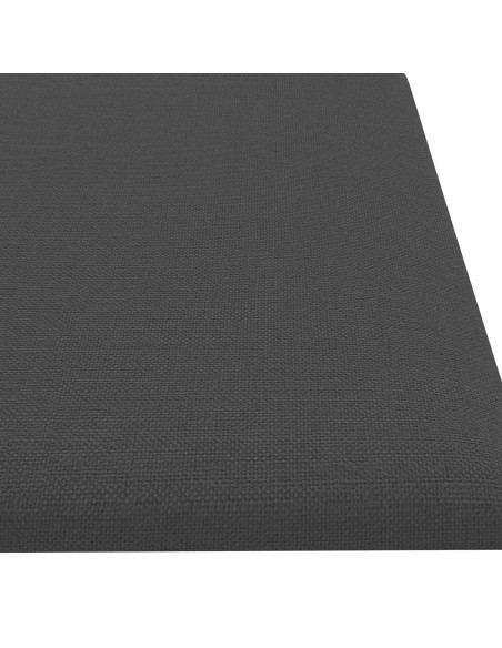 Testiera da Parete 12 pcs Grigio scuro 60 x 15 cm Tessuto
