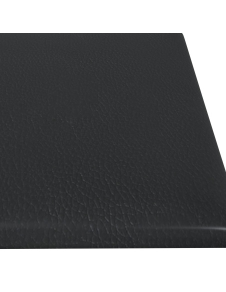 Testiera da Parete 12 pcs Nero 60 x 15 cm Tessuto
