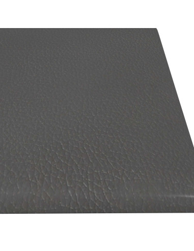 Testiera da Parete 12 pcs Grigio 60 x 15 cm Tessuto