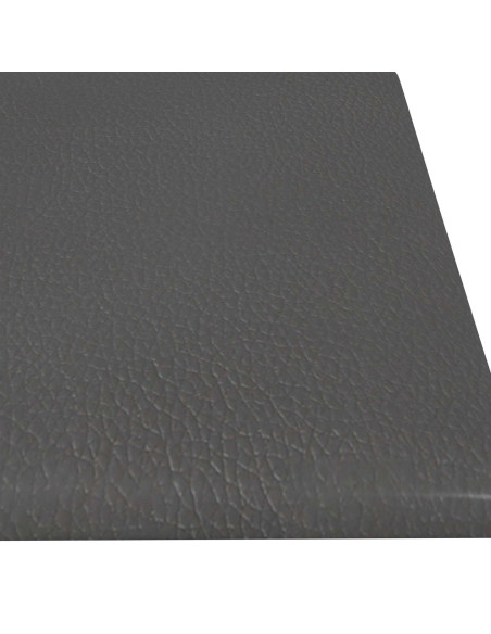 Testiera da Parete 12 pcs Grigio 60 x 15 cm Tessuto