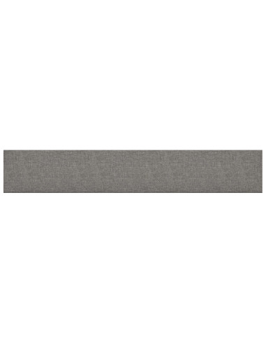 Testiera da Parete 12 pcs Grigio chiaro 90 x 15 cm Tessuto