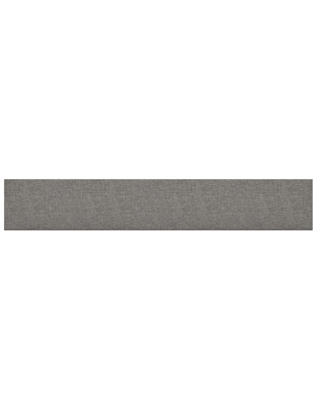 Testiera da Parete 12 pcs Grigio chiaro 90 x 15 cm Tessuto