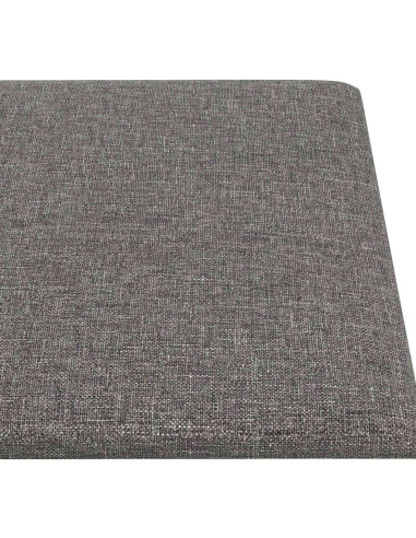 Testiera da Parete 12 pcs Grigio chiaro 90 x 15 cm Tessuto