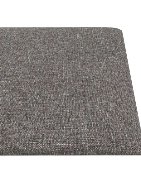 Testiera da Parete 12 pcs Grigio chiaro 90 x 15 cm Tessuto